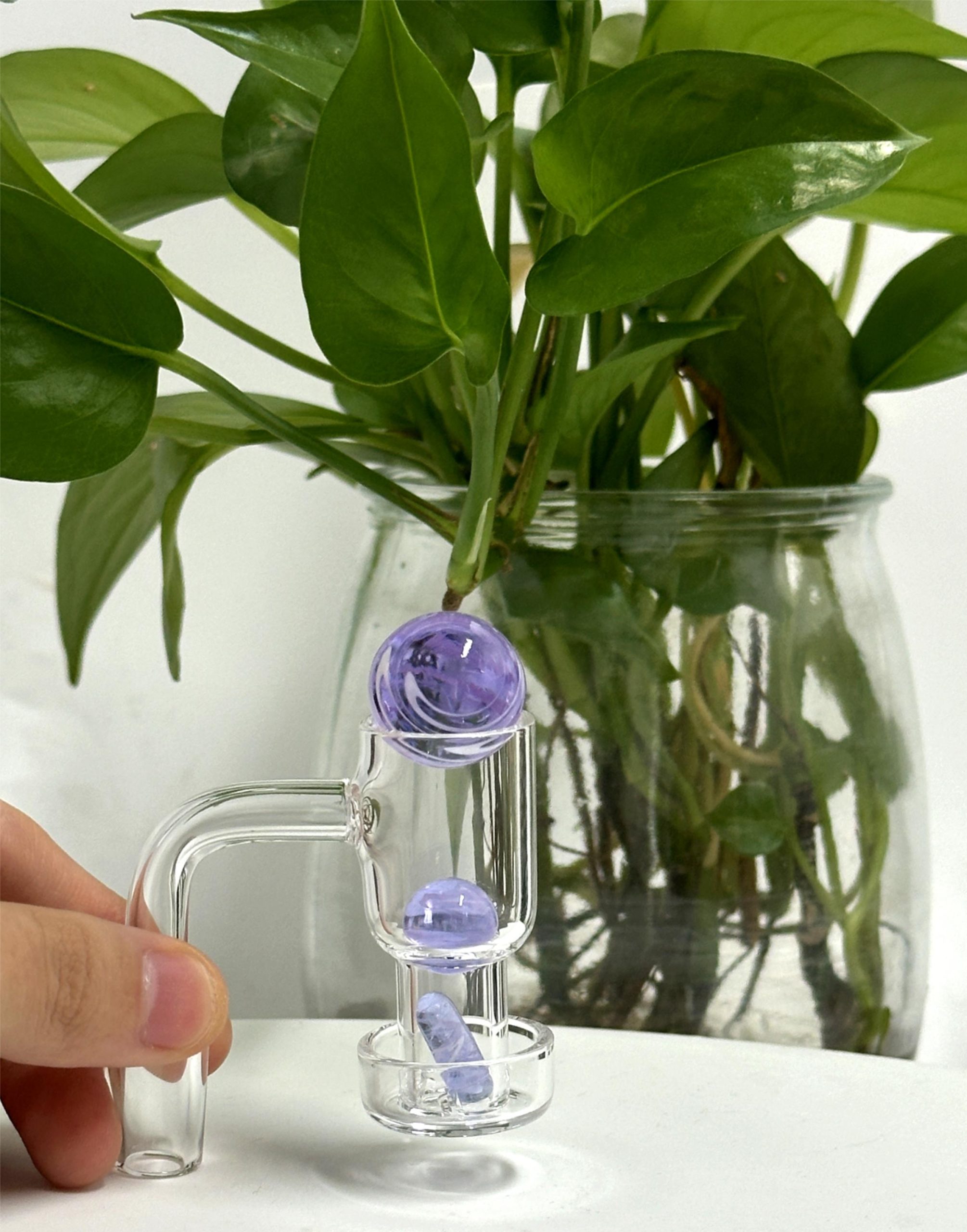 Smoking Quartz Banger With Cyclone Carb Cap 14mm and Spinner Terp Bead 25mm OD Bangers 90 Degree Bowls Slide For Water Pipes Hookahs Bong