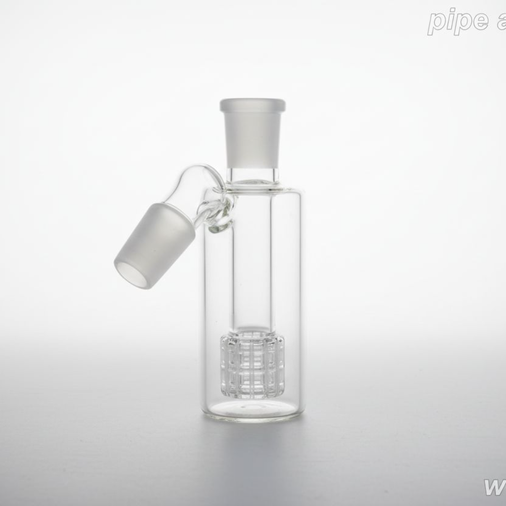 14mm Ash Catcher 45 Degree Glass Water Bong Thick Pyrex Glass Bubbler