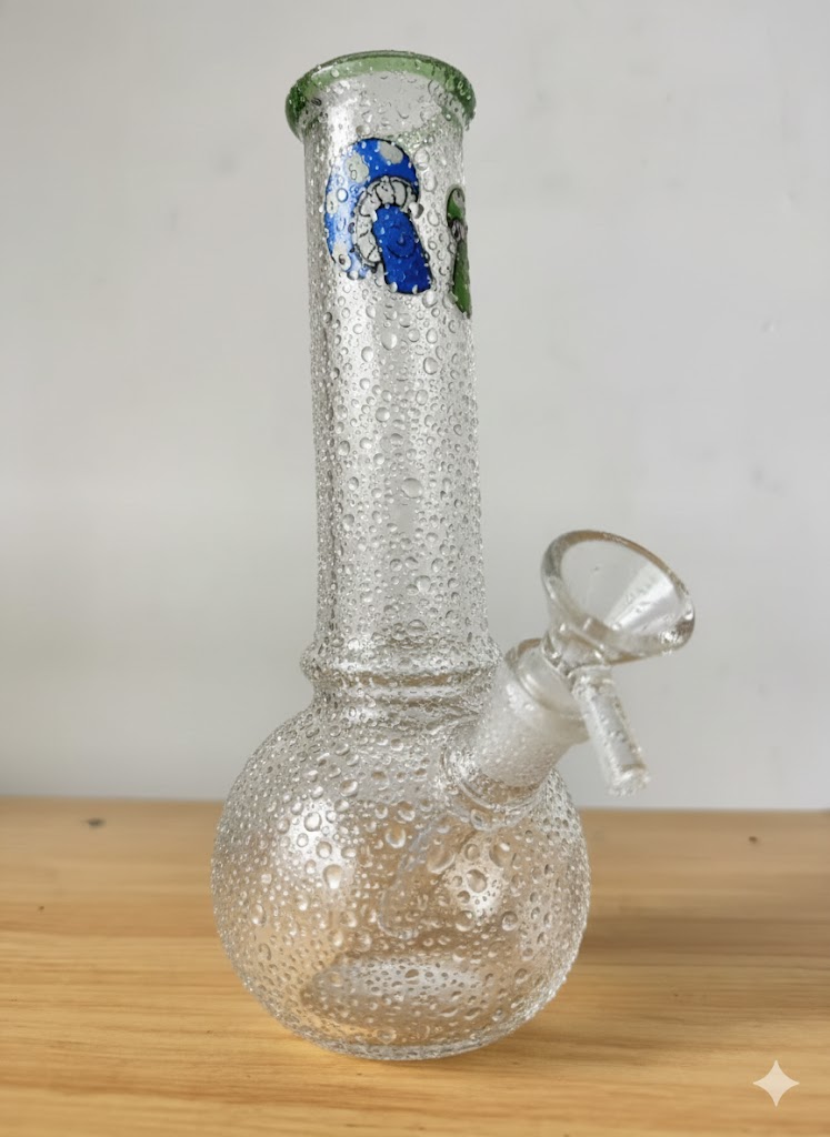 8'' Hookah Glass Water Pipe Bong Smoking Tobacco Pipe Beaker Filter Shisha Bowl.