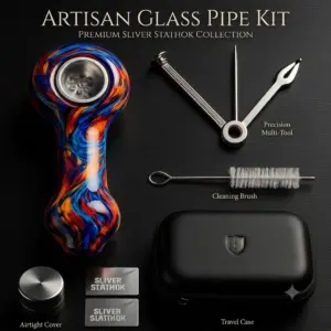 Premium Handcrafted Briar Wood Smoking Pipe – Single Pipe Set, Smooth Natural Finish, Classic Design for Tobacco Lovers